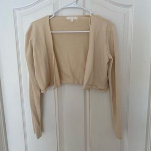 Wilfred Beige Crop Top Cardigan